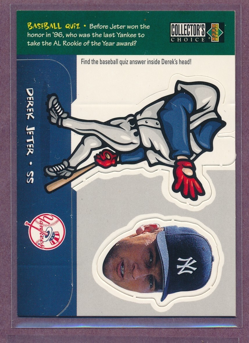 1998 Upper Deck Collectors Choice Baseball Quiz Derek Jeter #19!!