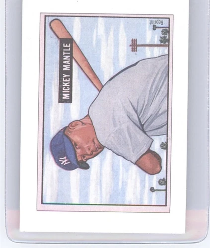 Mickey Mantle Rookie 1951 Baseball Card/Insert  Bowman RePrint