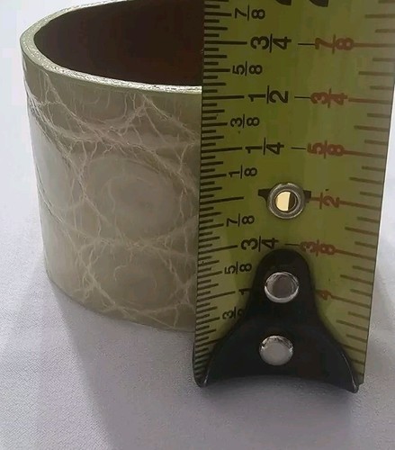 Two Leighelena Cuff Genuine Leather Bracelets - Picture 14 of 24
