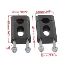 ATV Dirt Bike  7/8" Bar 22mm Handlebar Riser Mount Clamp Kit Motorcycle