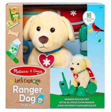 Melissa  Doug Let  s Explore Ranger Dog Plush with Search and Rescue Gear 16 Pc