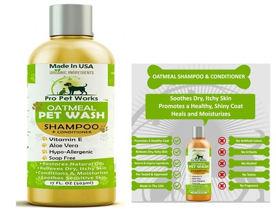 pro pet works natural oatmeal dog shampoo