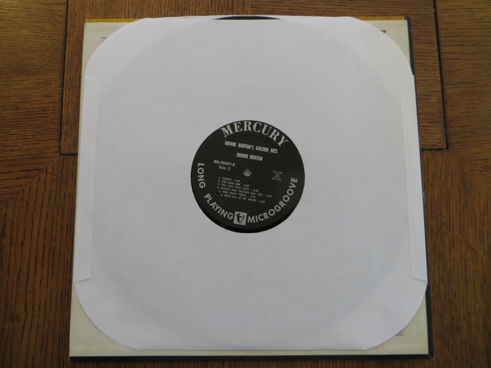 Brook Benton – Golden Hits - 1961 - Mercury MG 20607 Vinyl LP VG+/VG+ thumbnail 3