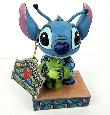 Jim Shore Disney Traditions Strange Life Forms Stitch with Frog Figurine  (4059741)