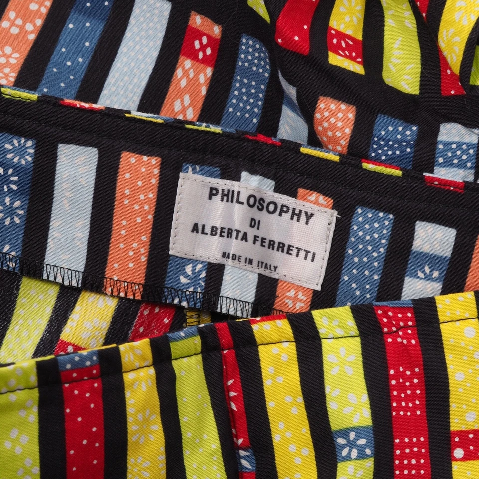 Philosophy by Alberta Ferretti Vintage Women's Multicolor Print Pants Size IT 40 - Image 3 of 4