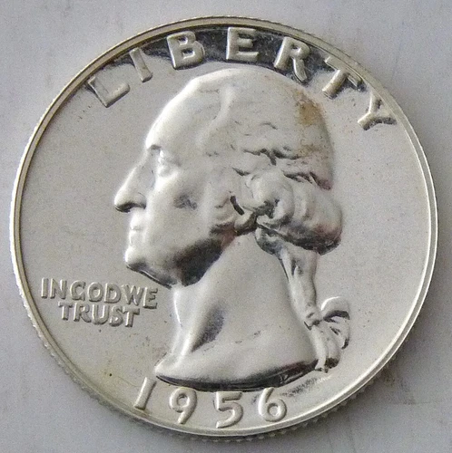 1956 PROOF Washington Quarter - Nice Quality - 90% Silver