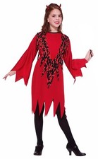 Forum Novelties Girl's Devil Child Costume, Small 4-6 - Red - 2 piece