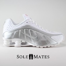 Nike Shox R4 'White Metallic Silver' Crimson Red HQ1988-101 Men's Size 11 Shoes