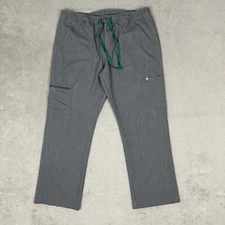 FIGS Kade Cargo Scrub Pants Womens XL Grey Technical Collection Zip Pockets