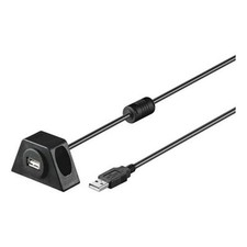 Oem Prolunga USB 2.0 fissabile con viti 2 m Nero