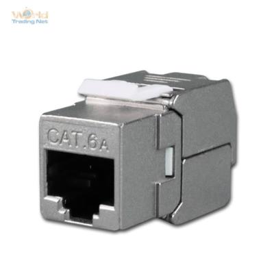 RJ45 CAT6A Keystone Netzwerk Modul STP geschirmt, Netzwerk Buchse 500MHz Jack