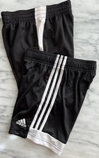 Adidas Sport Shorts Youth Small Black Blue Climilite Soccer Basketball Gym 2 pr