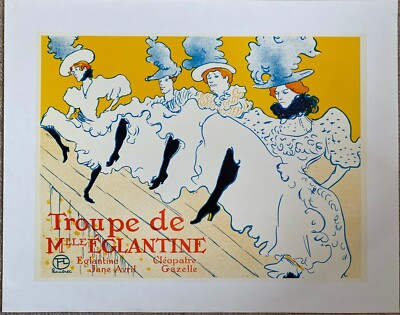 H・T-Lautrec、Troupe De Mlle、希少画集画、状態良好 Troupe de Mademoiselle Eglantine by Henri TouLouse Lautrec