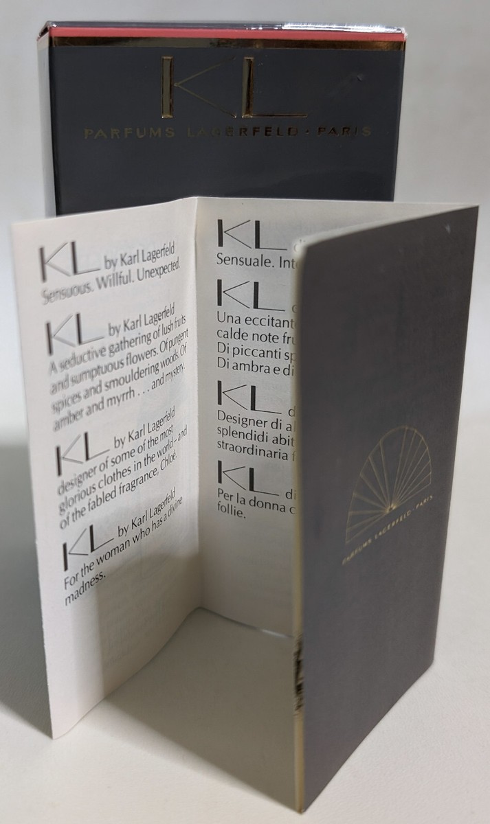 KL by Karl Lagerfeld Eau de Toilette 60ml / 2oz splash vintage