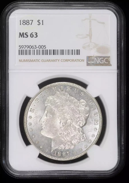 1887 P Morgan Silver Dollar NGC MS-63 | eBay