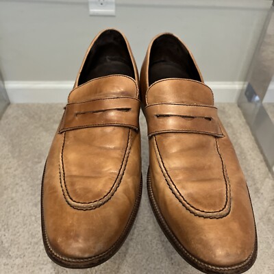 Cole Haan Warner Grand 360 Penny Loafers Brown Leather Mens  display picture 1