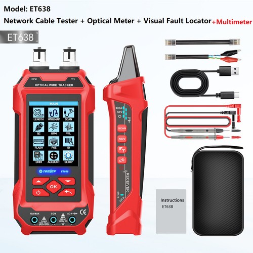 Network Cable Tester POE Wire Tracer Rechargeable Networking Tool (ET638) - Afbeelding 8 van 12