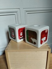 Bougeoirs Tupperware Noel Père Noël Renne vert rouge