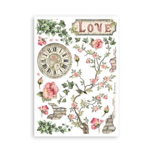 Stamperia - HOUSE OF ROSES - A5 ADHESIVE WASHI PAD - 14.8cm x 21cm - Picture 7 of 10