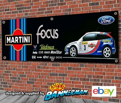 Ford Focus Colin McRae Rally Car Banner for Garage, Workshop, Showroom etc