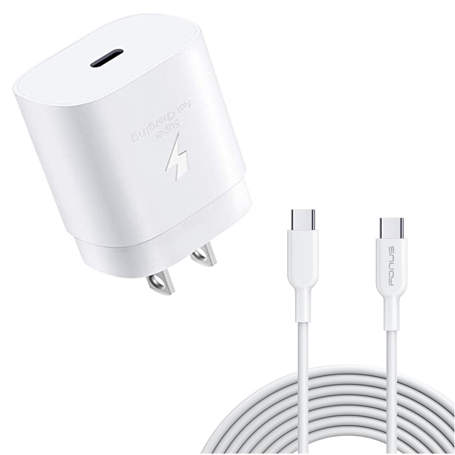 For Galaxy A15/A14 PD Type-C 25W Fast Home Charger 10ft USB-C Cable Quick Power