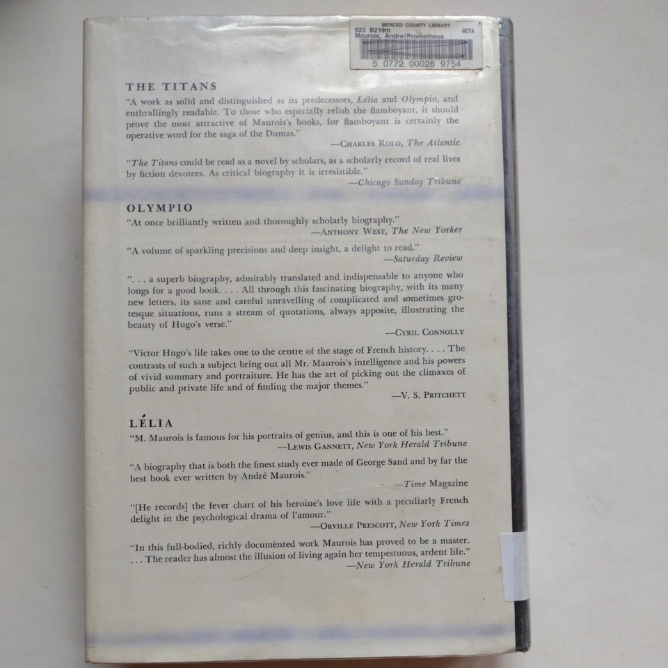 Prometheus The Life of Balzac Andre Maurois Hardcover Dust Jacket First Edition - Image 3 of 4