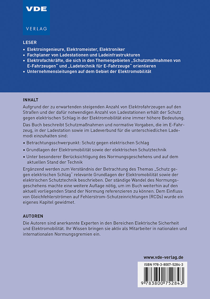 Thumbnail - Wolfgang Hofheinz; Dennis Haub; Michael Zeyen / Elektrische Sicherheit
