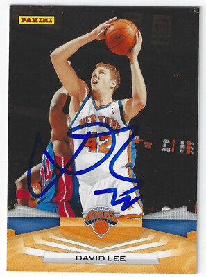 DAVID LEE NEW YORK KNICKS SIGNED CARD WARRIORS GATORS SPURS