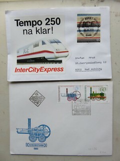Umfangr. Konvolut mit Motiv Belegen "Eisenbahn"