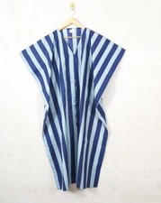 Beautiful Blue Striped Kaftan Summer Bikini Cover Up Maxi Beach Bohemian Caftan