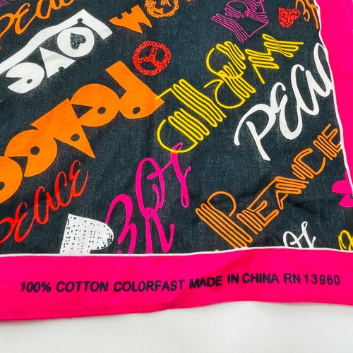 Insegna Amore Pace Fazzoletto Quadrato 21” Campagna di Consapevolezza Bandana Simbolo Iconico - Foto 2 di 10