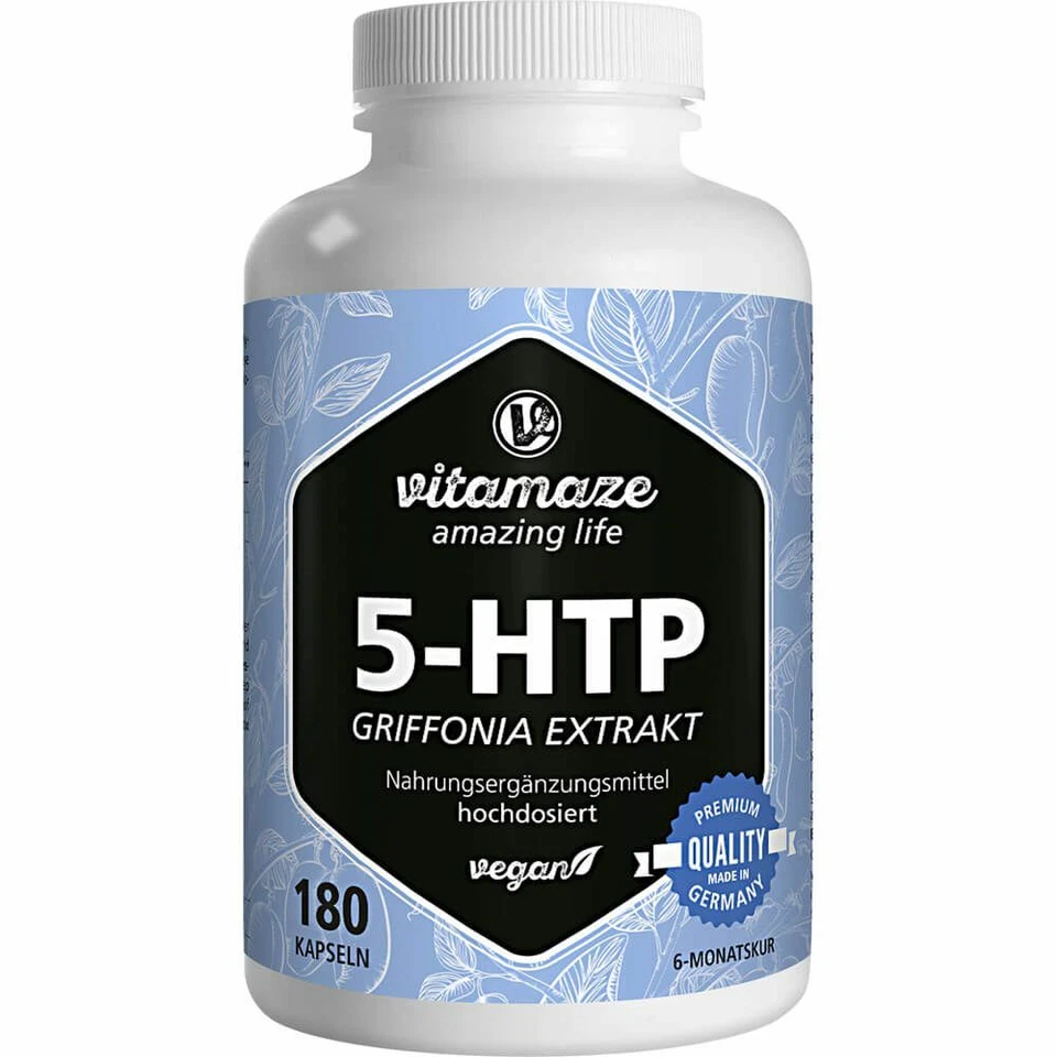 VITAMAZE GMBH 5-HTP 200 mg Griffonia Extrakt hochdos.vegan Kaps. 180 St PZN16018700