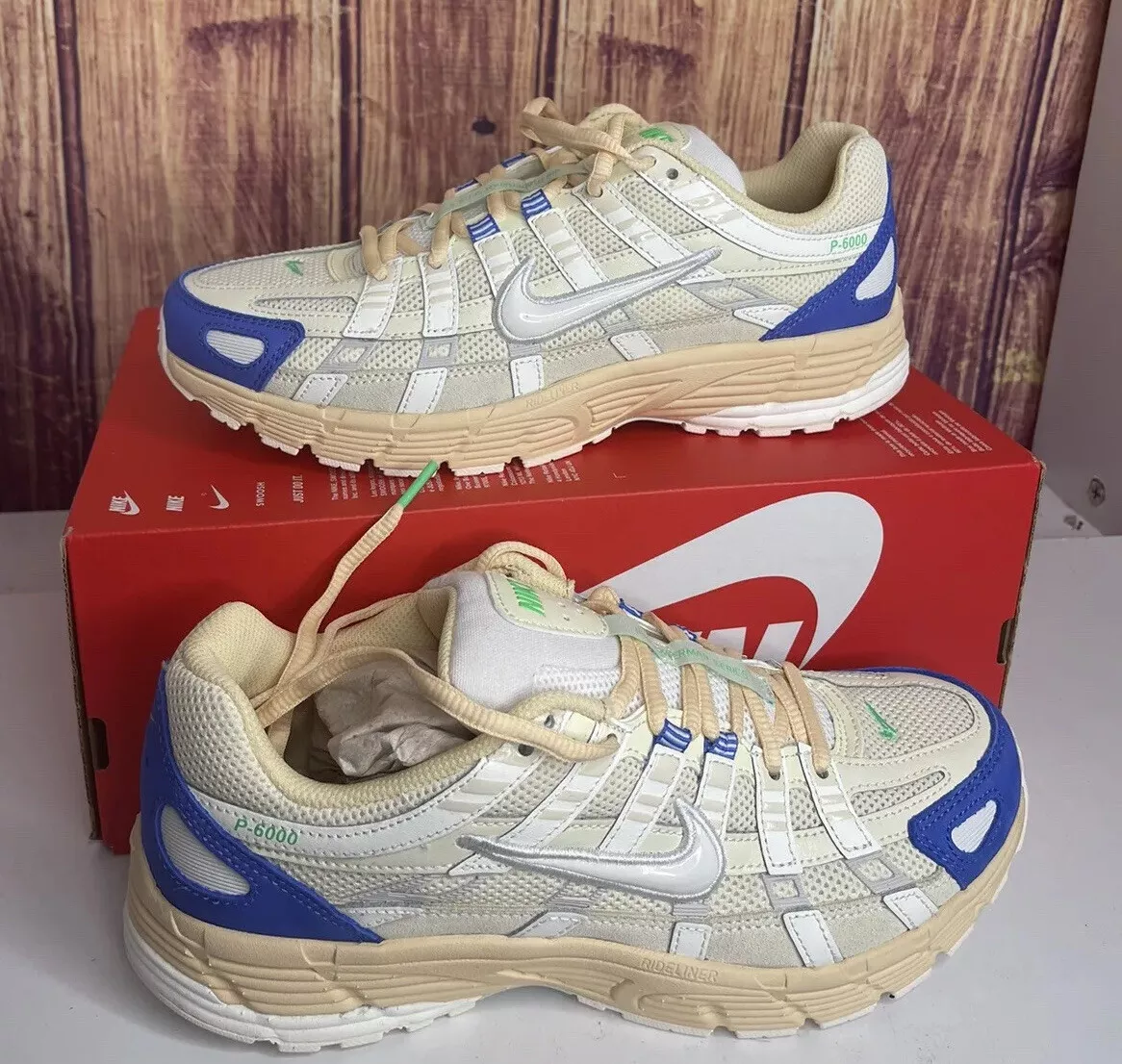 NIKE P 6000 Coconut Milk Sail FJ5443 113 Size 8.5 no lid
