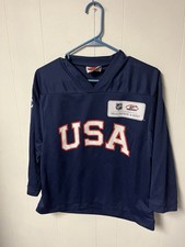K1 USA Hockey Jersey Youth Medium Navy Blue NHL Proud Partner Patch