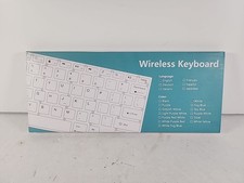 Portable Wireless Bluetooth Keyboard White Slim Compact for iPad Tablet PC NEW