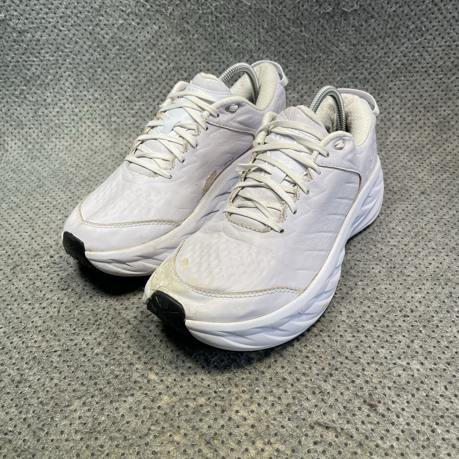 Hoka One One Bondi SR White Leather Shoes Size 10 Women’s