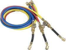 Robinair 65060 Enviro-guard Hoses With Ball Valves - 60 Yellow Blue Red Robinair 65060 Enviro-guard Hoses With Ball Valves - 60 Yellow Blue Red