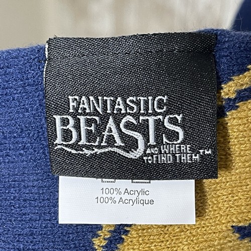 Unisex Animales Fantásticos Harry Potter MACUSA Azul Marino Tejido Borla Invierno Bufanda - Imagen 4 de 4