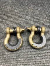 Nilight 2 Pk 3/4" D-Ring Shackle w/ 7/8" Screw Pin 41,887Lbs Break Strength GOLD