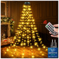 Lichterkette Weihnachtsbaum 2M 240LED Fernbedienung Wasserdicht 8 Modi Innen