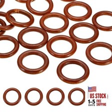 Natural Wooden Rings, 30Pcs Wood Ring Round Linking Rings Wood 50mm Coffee