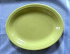 Nice Mid-Century Homer Laughlin Fiesta Chartreuse 12.5" Oval Serving Platter