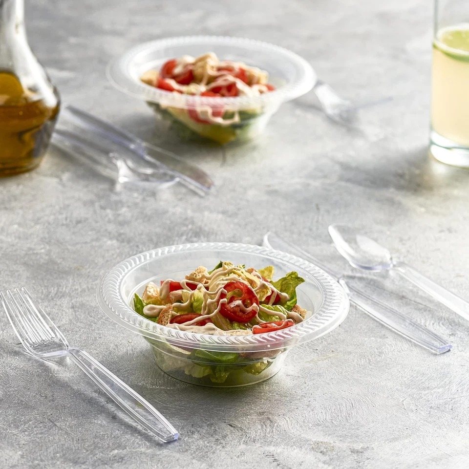 Cuchillos desechables de plástico transparente caja de 300 unidades Foto 2 de 4