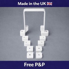 Aquaflow 65mm Square Down Pipe Clip/Bracket Spacers - White - 10 Pack Eurocell