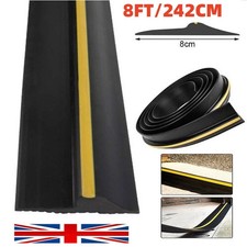 8ft Universal Seal Garage Door Floor Threshold Black Rubber Safety Strip 8cm NEW