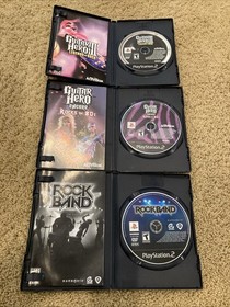 SONY Playstation2 PS2 Console - Guitar Hero Bundle - Guitar, Games, Memory Card