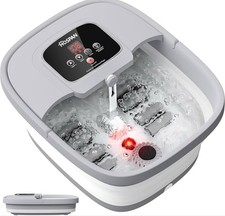 HOSPAN Collapsible Foot Spa with Heat, Bubble, Red Light, and Temperature Cont