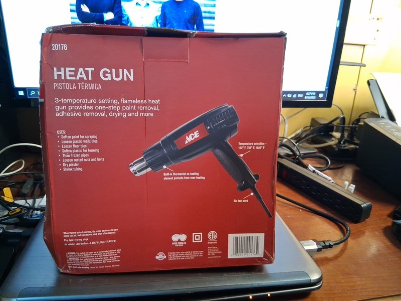Ace Dual Heat Selection Heat Gun - 1200W - 10 Amps - 120V (20176)