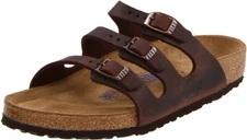 Birkenstock Women's Florida Soft Footbed Sandal, Habana Waxy Leather, 38 M EU/