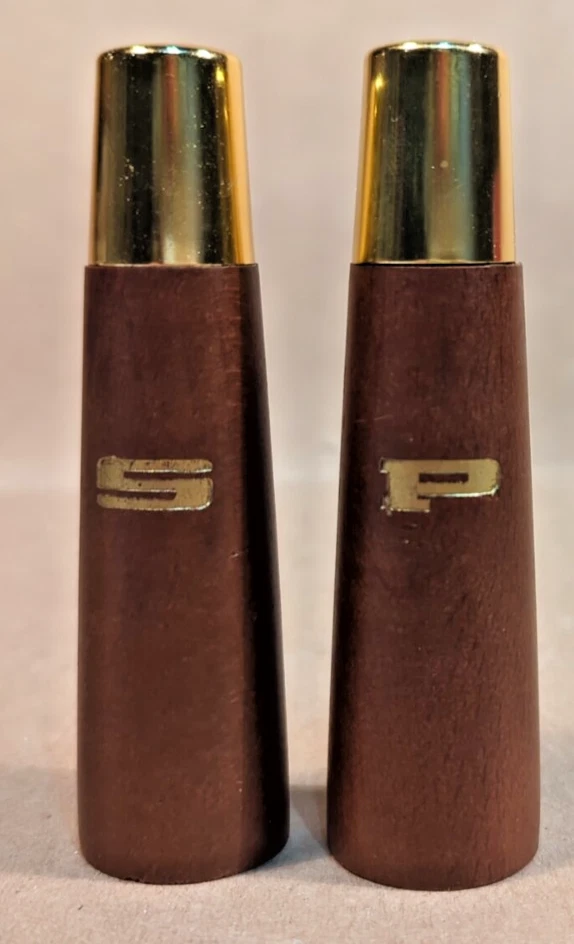 Vintage 1950s MCM Danish Style Wood Salt & Pepper Shakers